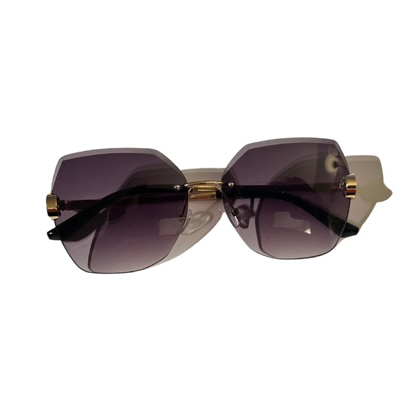 Glorious Miss Exclusive - Brand New Rimless Gold Frame Sunglasses - Picture 5 of 5